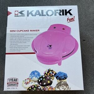 Kalorik Mini Cupcake Maker Women‎ One Size Pink Non-Stick 7-Hole MFM 37992 PK
